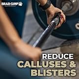 BEAR GRIP Neoprene Gym Gloves Open-Hand Grips - Hygienic Weight Lifting view 4