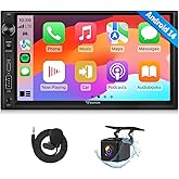 Eonon Android 14 Double Din Car Stereo for Wired & Wireless Apple CarPlay/Android Auto, 7 Inch 2 Din Car Radio with Touchscre