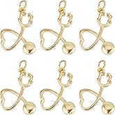Beebeecraft 1 Box 10Pcs Nurse Charms 18K Gold Plated Brass Doctor Charm with Loop for DIY Jewelry Making Nurse day