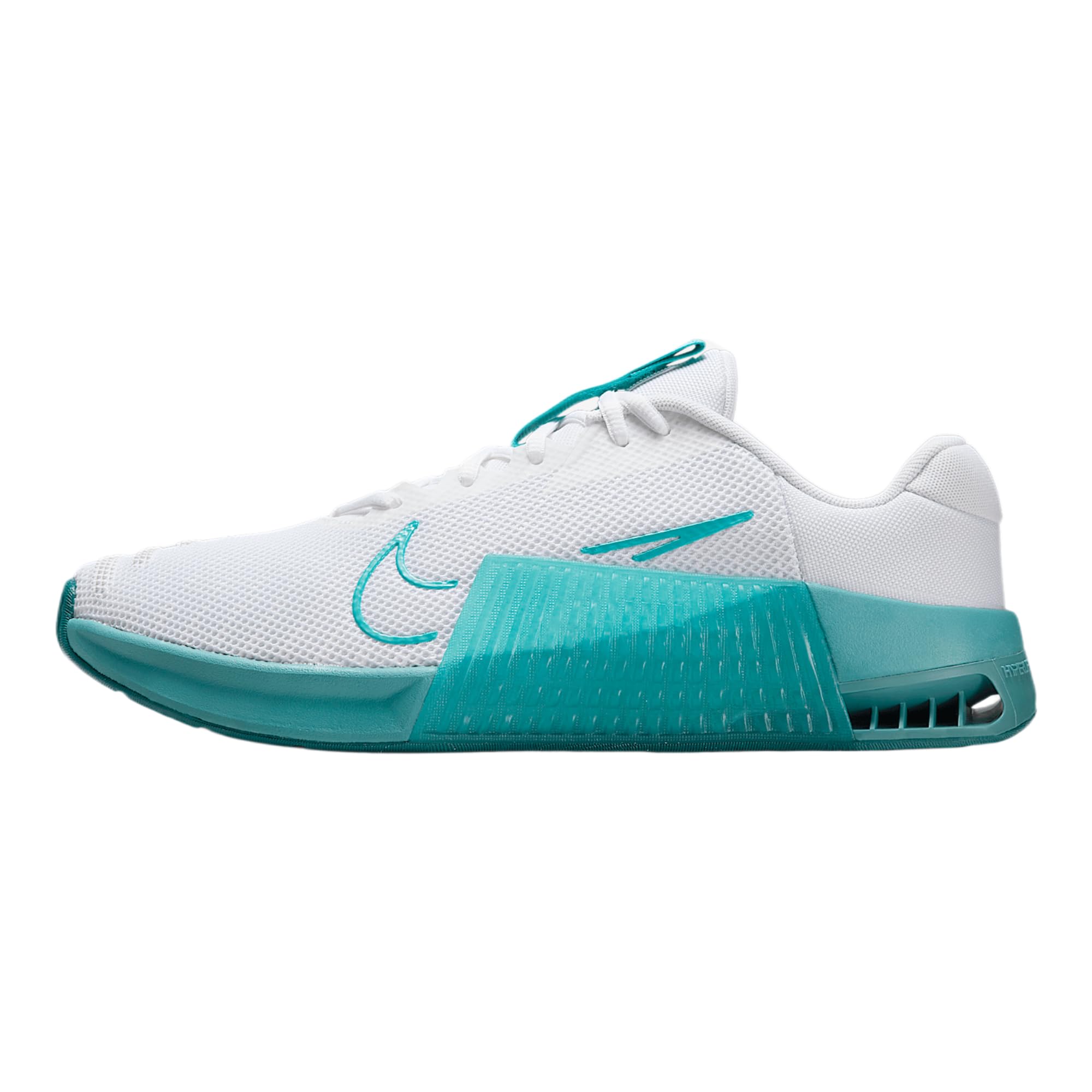 Nike Metcon 9 Men's Workout Shoes (DZ2617-105, White/Smokey Blue/Midnight Turquoise/Dusty Cactus) Size 11.5 Image