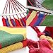 Rusee Double Hammock,Rainbow Two Person Hammock,'190'x '150' Centimeter Portable Hammock,Cotton Fabric Hammock Holds upto 450lbs,Red Outdoor Hammock