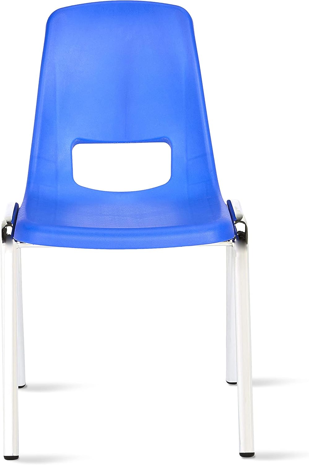  Basics School Classroom Stack Chair, 14-Inch Seat Height - 6-Pack, Chrome Legs, Blue: Industrial & Scientific