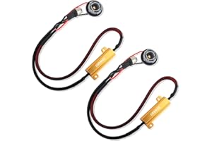 2PCS 1156 LED Resistor Kit,50W 6 ohm LED Headlight Resistor Anti Flicker & Error Decoder,Universal Car Accessories Load Resis