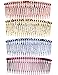 Prettyou 4.7 Inches Effortless Beauty Assorted Hair patterns Hair Comb Pin，Pack of 4