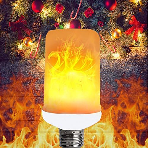 LED Flame Bulb, LED Flickering Flame Bulb E26 Flicker LED Light Bulbs Simulated Decorative Light Bulbs for Christmas/Bar Decoration