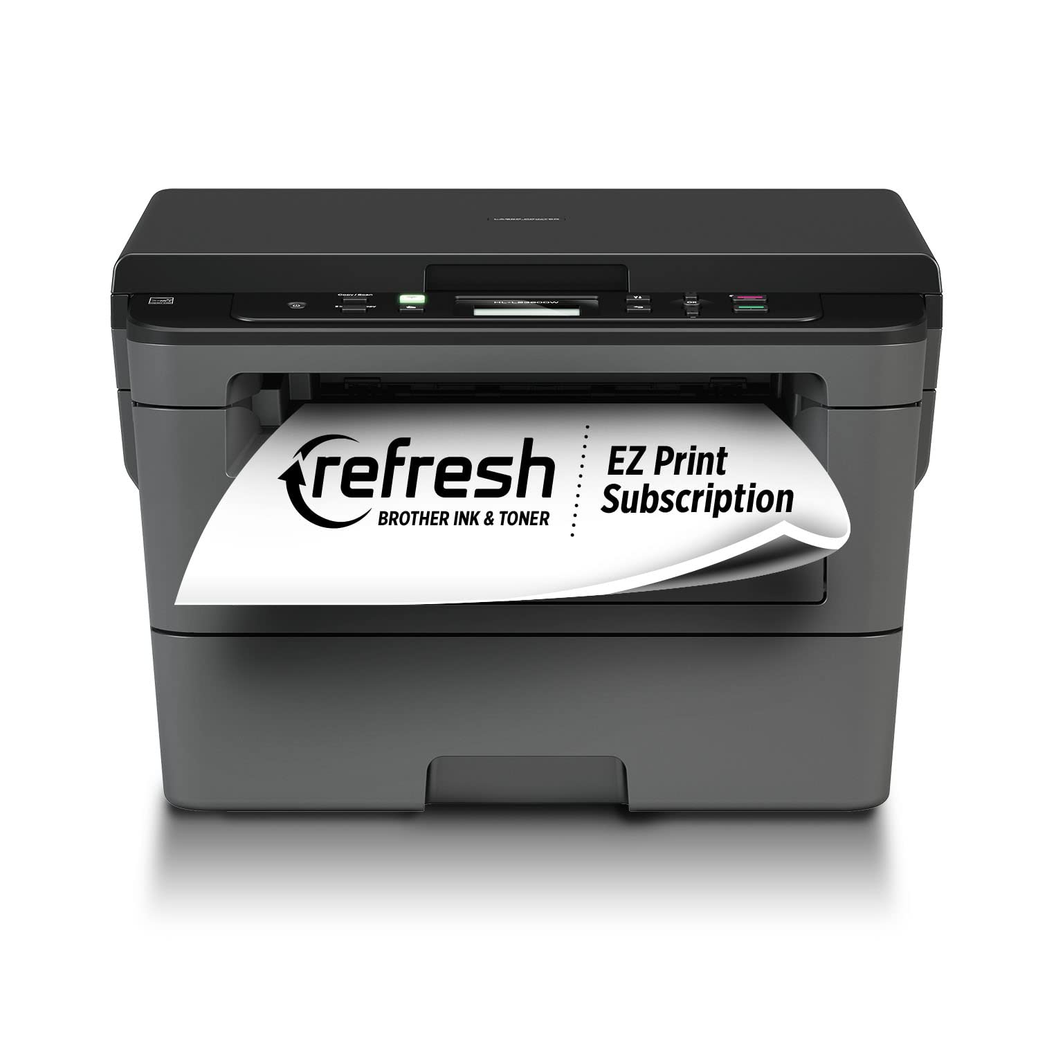 Brother Compact Monochrome Laser Printer, HLL2390DW, Convenient Flatbed Copy & Scan, Wireless Printing, Duplex Two-Sided Printing, Amazon Dash Replenishment Enabled,Black/Grey