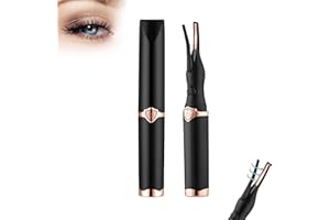 hoehew Heated Eyelash Curler for Women - 2025 Upgrade Electric Eyelash Curler with USB Rechargeable, 3 Heat Modes, Fast Heat up in 8s, 24 Hours Long Lasting (Black)