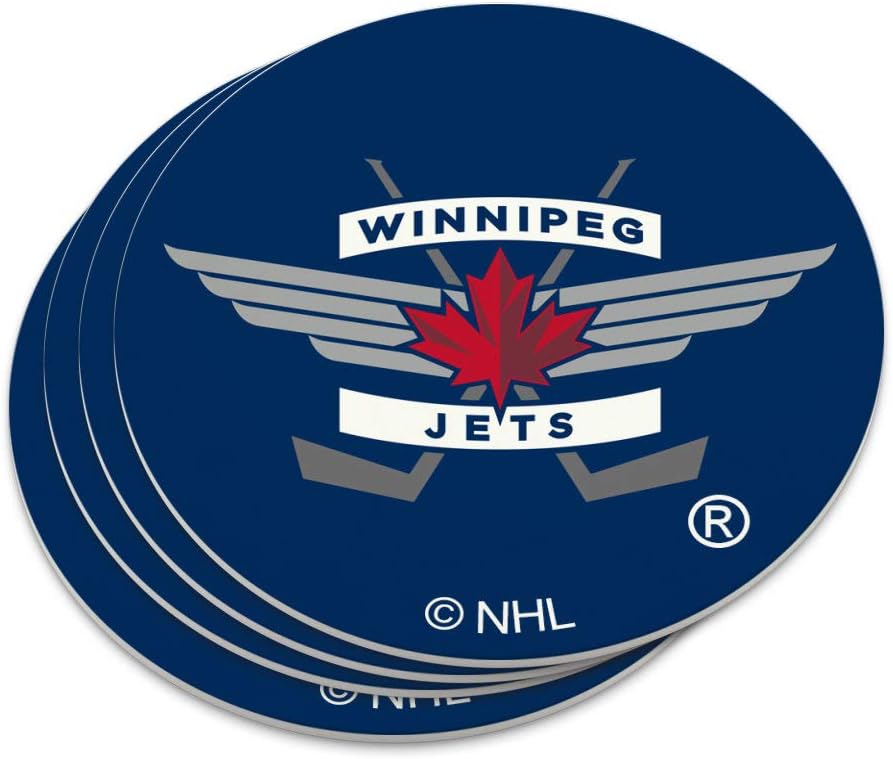 Amazon Com Nhl Winnipeg Jets Logo Novelty Coaster Set Coasters