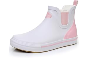RAINANGEL Rain Boots for Women and Men,Unisex Ankle Rain Shoes Anti-Slipping Rainboots with Comfortable Lightweight Garden Rubber Rain Boot and Outdoor Work Shoes,Waterproof Fishing Deck Boots