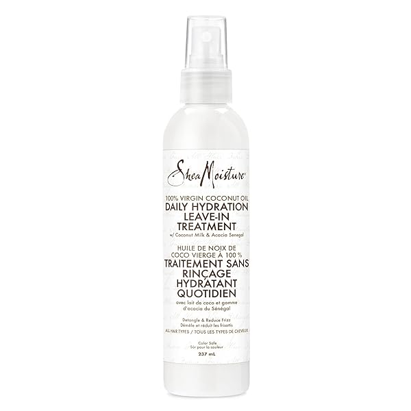 SHEA MOISTURE 100 PERCENT VIRGIN COCONUT OIL LEAVE-IN TREATMENT, 8 OUNCE
