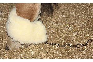 Schneiders Dura-Tech Fleece Lined Kicking Chains | Horse Safety Enhancer | Prevents Stable Kicking | Comfortable Fleece Lining | Adjustable to Most Sizes | Durable Stainless Steel |