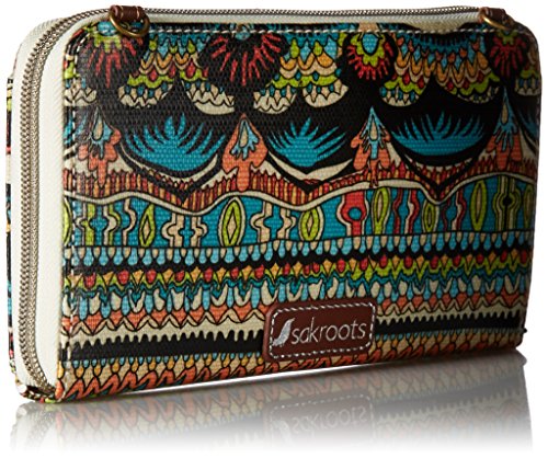Sakroots Artist Circle Large Smartphone Crossbody, Natural One World