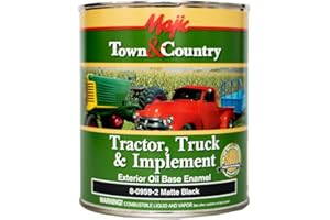 Majic Paints 8-0959-2 Town & Country Tractor, Truck & Implement Oil Base Enamel Paint, 1-Quart, Matte Black