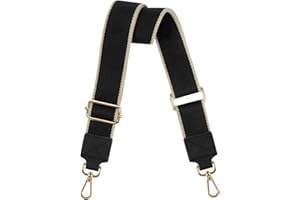 Muteffcase Purse Strap Wide Replacement Crossbody Bag Straps, 1.5" Canvas Handbag Shoulder Strap, Adjustable Tote Belt