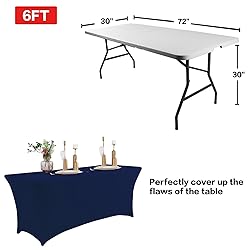 IVAPUPU 2 Pack 6FT Table Cloth for Rectangular