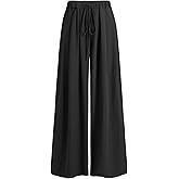 CIDER Palazzo Pants for Women Wide Leg Drawsting Elastic High Waisted Comfy Casual Flowy Pants with Pockets