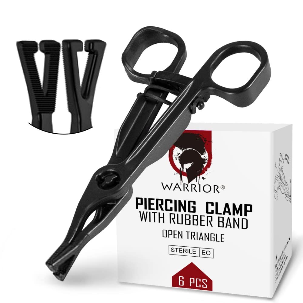 Sterile Disposable Pliers for Piercing Plastic Pliers 6 pcs Warrior Single-use Pliers Open Triangular Triangular Open