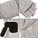 Vmevo Winter Knitted Convertible Fingerless Gloves Unisex Warm Wool Mitten Glove