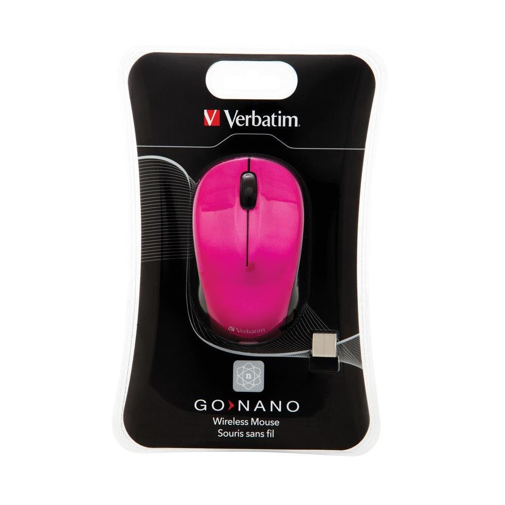 Verbatim GO NANO - mice (RF Wireless, office, Wheel, Batteries, Mac OS