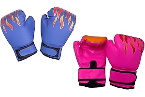 DYNWAVE 2 Pair of Kids Boxing Gloves, Training Boxing Gloves, Punch Mitts Sparring Gloves, Punching Gloves for Teens, Fitness