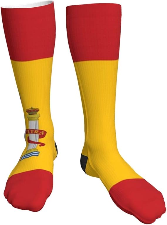 Compression Socks Women & Men Spanish Flag Heel Thick Socks Best for