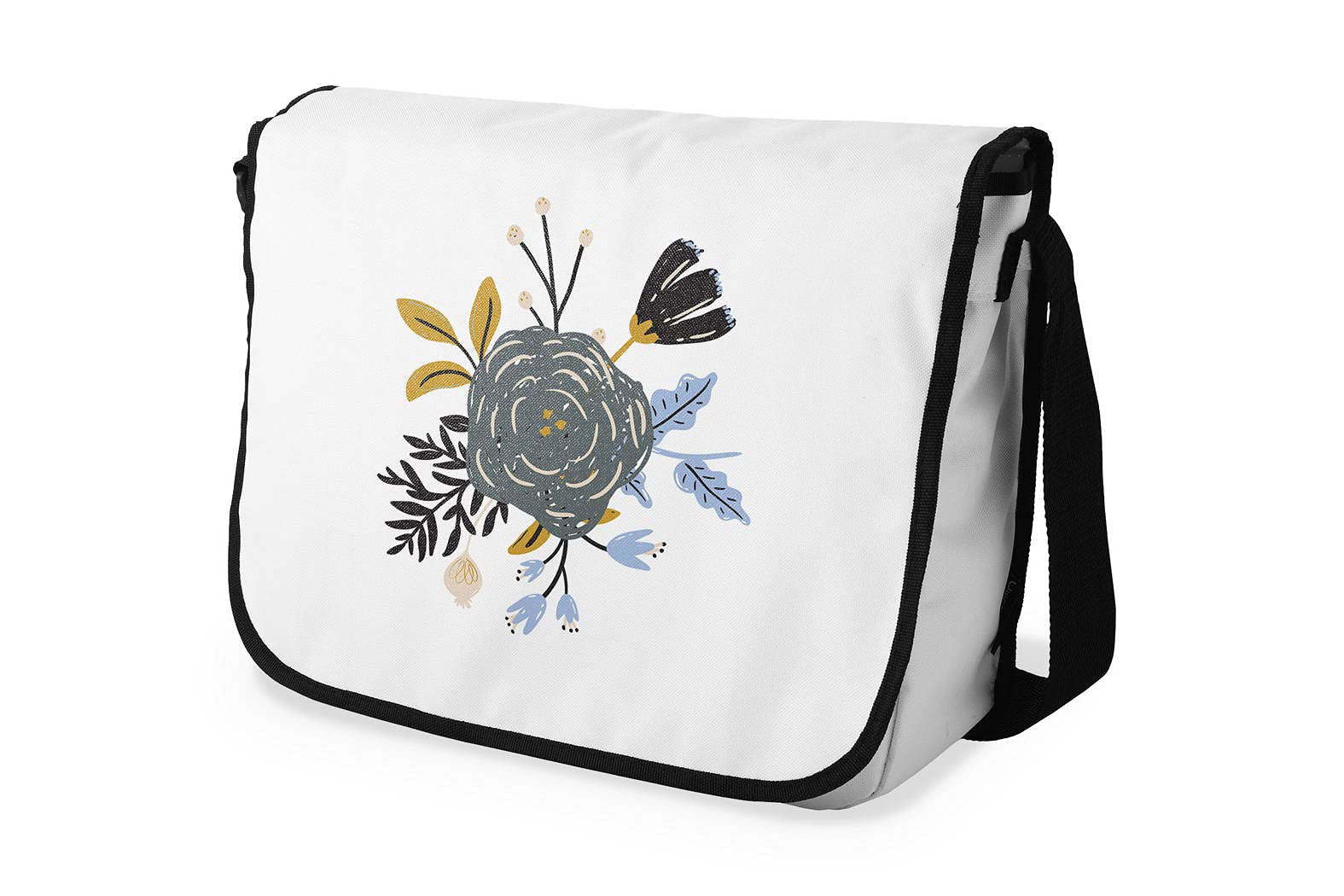 Bonamaison Digitally Printed Messenger School Bag for Students, Cross Body Bag, Courier Bag, Shoulder Bag for School, Back to School, Size: 29x36 Cm