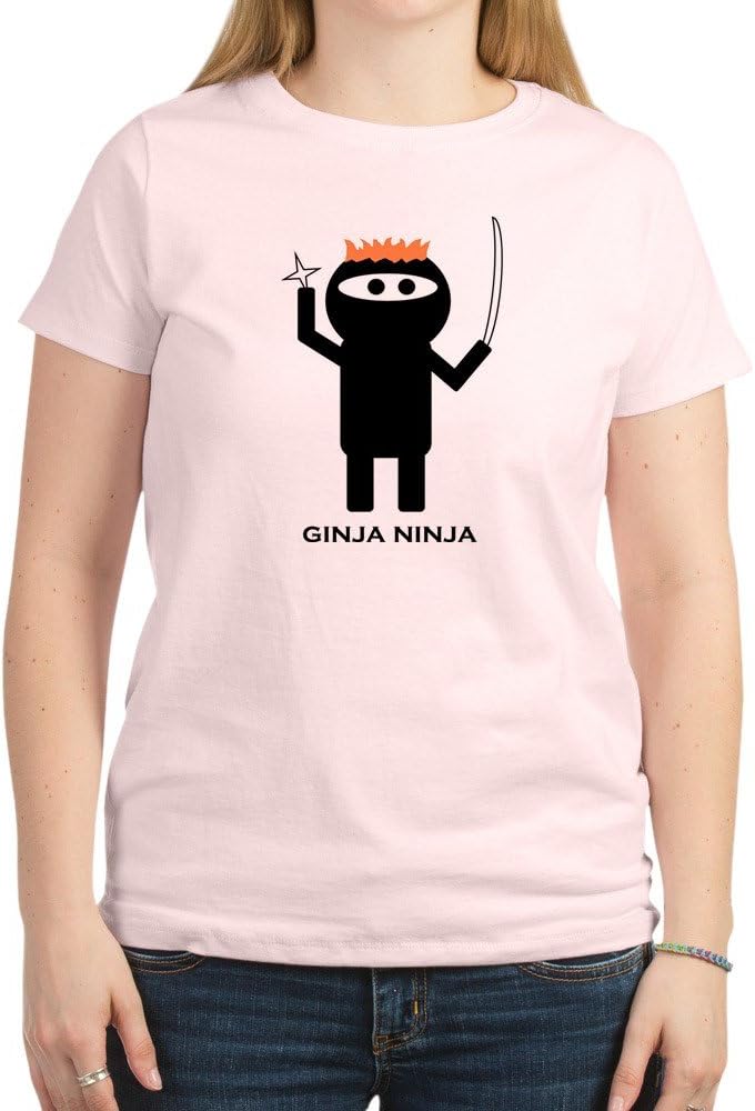 CafePress Ginja Ninja 1 T-Shirt Crew Neck Tee
