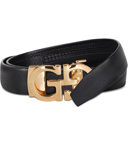 Michael Kors Men's 34mm Reverisbile MK Buckle Belt, Black, 36 at