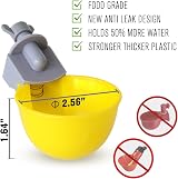 Whimsii 4pk Automatic Chicken Water Cups Anti-Leak Float Valve Poultry Drinker view 4