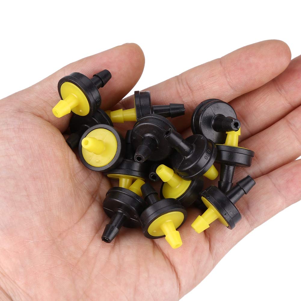 Nunafey Portable Compact Inline Dripper, 50 pcs, Pressure Compensating, 4L/H, for Balcony Gardening & Horticulture Irrigation