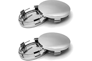 TESNAAO 4 PCS Car Wheel Center Hub Cover, 60MM/2.36In Outer Diameter and 56MM/2.2In Inner Diameter, Snap-in Vehicle Rim Hub Caps Accessories (Silver)