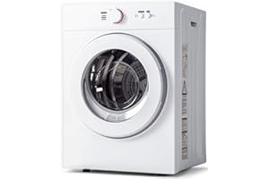 Feelfunn 1.8 Cu.Ft Compact Dryer - 1020W Portable Clothes Dryer with Stainless Steel Tub, Front Load Tumble, Four Functions - Compact Drying Unit for Laundry, Apartments, Dorms