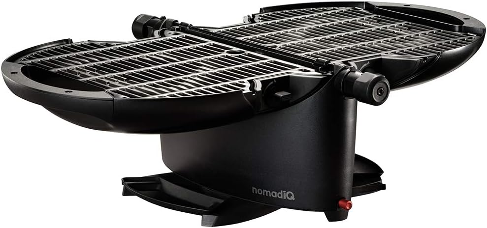 NOMADIQ Portable Propane Gas Grill | Small, Mini, Lightweight Tabletop BBQ | Perfect for Camping, Tailgating, Outdoor Cooking, RV, Boats, Travel: Home Improvement