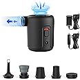 FLEXTAILGEAR Electric Air Pump, Portable Air Pump with 5 Nozzles, 110V AC/12V DC Air Mattress Pump for Sleeping Pads, Air Mattress, Pool Float, inflatables, Hiking, Camping(Not Rechargeable)
