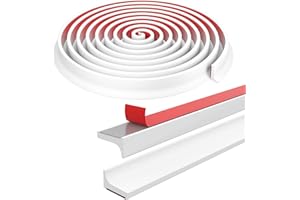 Symyda Collapsible Shower Threshold Water Dam Barrier, Bathtub Shower Splash Guard for Walk In Shower, Shower Dam Water Stopper, Shower Corner Water Guard for Tub Sink (0.8M/31.5In, White)