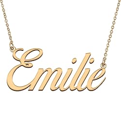 HUAN XUN Customized Custom Simple Any Name Necklace
