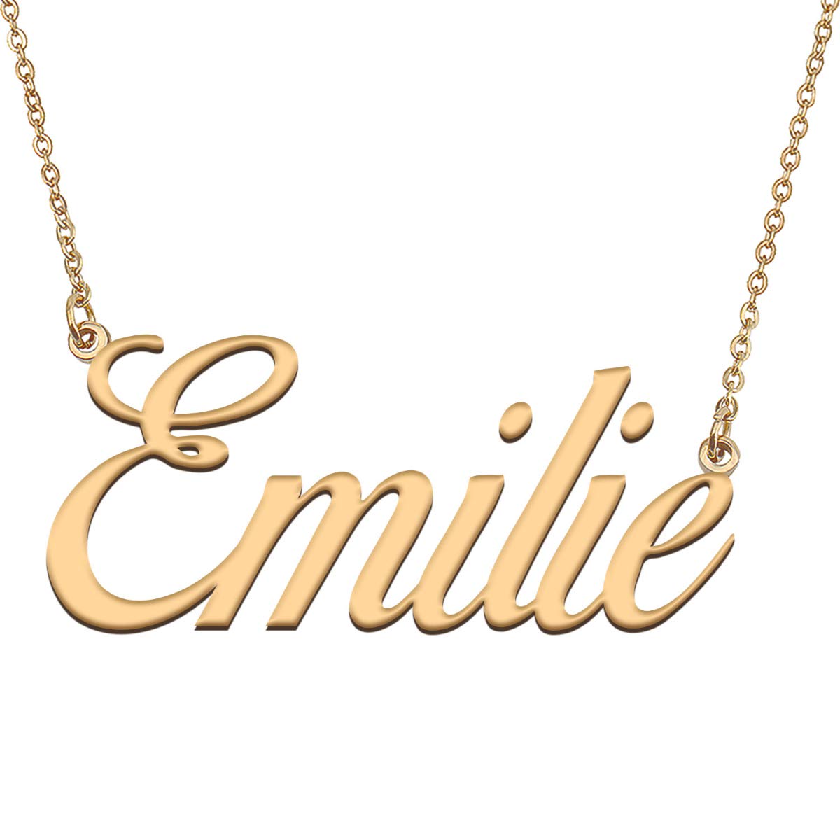HUAN XUN Customized Custom Simple Any Name Necklace