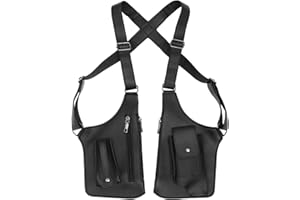 Double Shoulder Armpit Bag for Men, Anti-Theft Hidden Underarm Shoulder Bag, Leisure PU Leather Double Shoulder Pocket Sport 