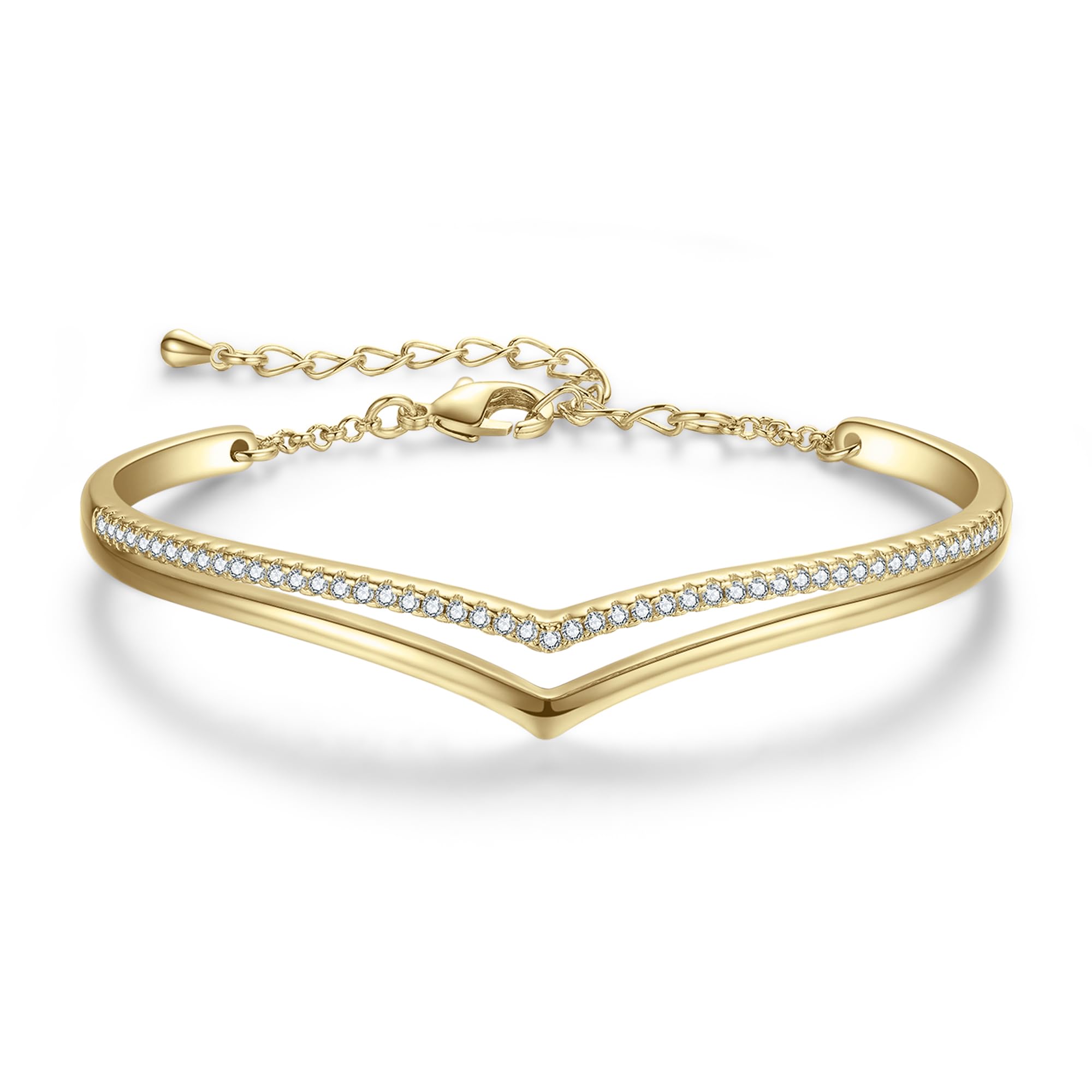 Praelinos Vivid Lines Duo bracelets for womens, 9ct Gold Plated Bracelet‌, Christmas Jewellery for women, Mother's Day, Birthday, Anniversary, Women's Day, Valentines gifts for her