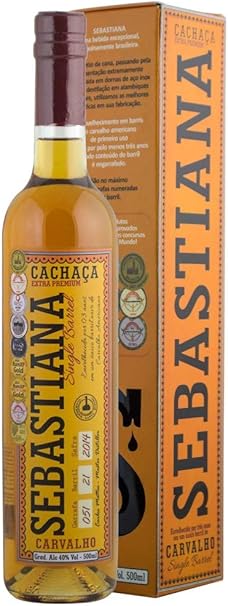 Cachaça Sebastiana Carvalho Single Barrel 3 Anos 500ml