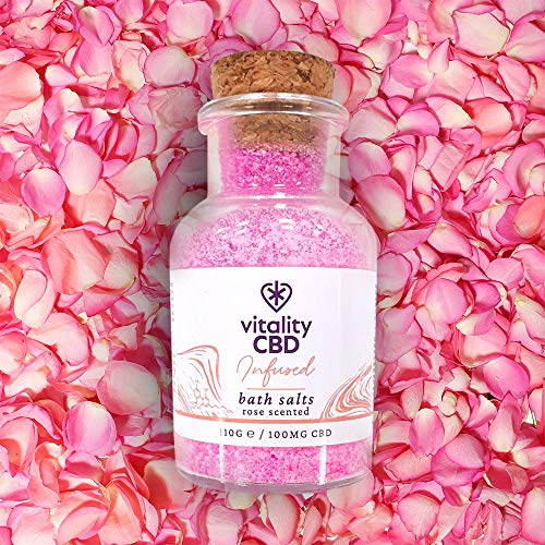 Vitality CBD Bath Salts, Rose Fragrance, 100mg of CBD, NO THC - Image 4