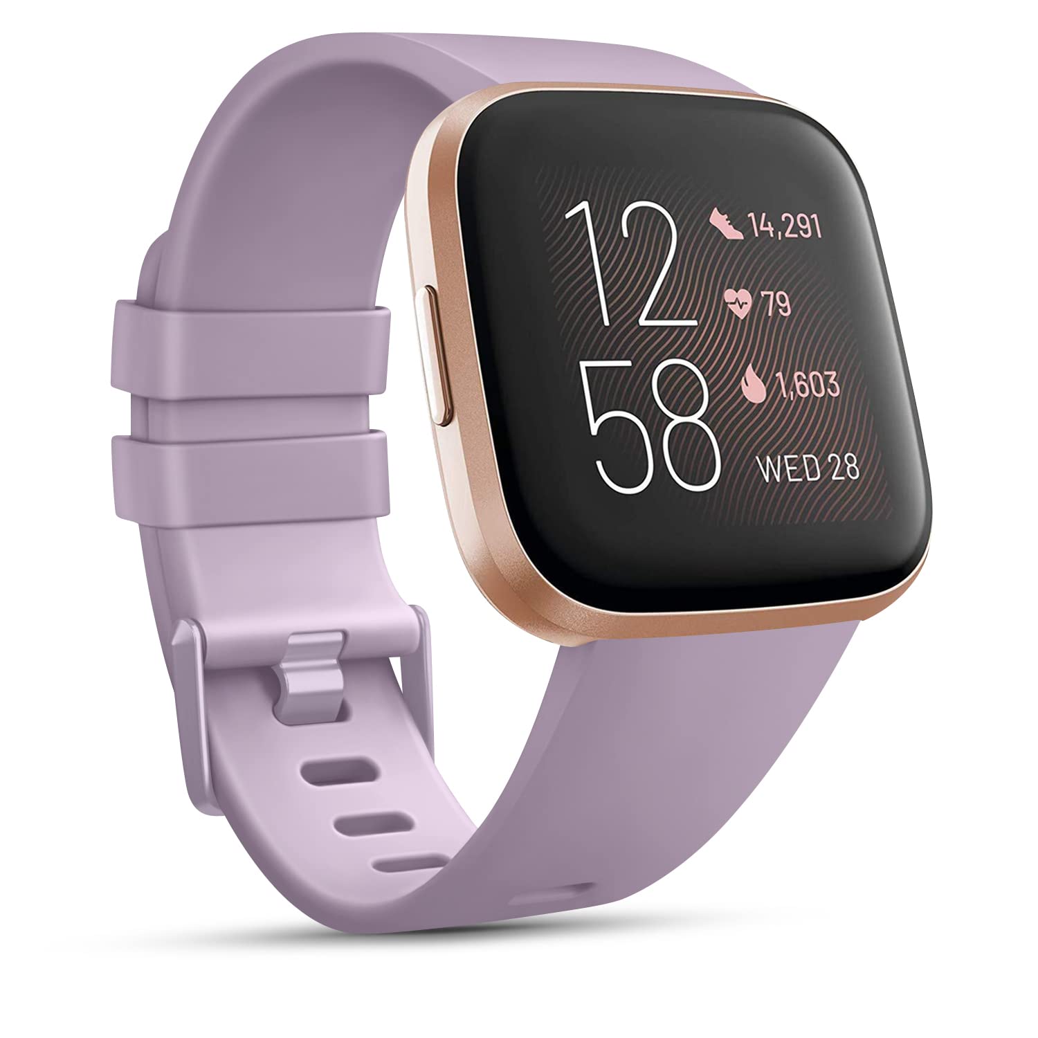 Fitbit Versa 2/Versa Lite Replacement Straps - Silicone Sport Classic for Women & Men (Nude Violet) — image 1