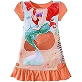 Neenicoliy Toddler Girls Nightgown Cute Mermaid Princess Pajamas Dress Sleepwear Nightshirt