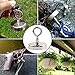 EVISWIY Strong Fishing Magnets Neodymium Rare Earth 180 LBS for Treasure Hunting Retrieving Salvage with 2 PCS Cup Hooks Dia. 48MM 1.89