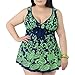 NONWE Women's Plus-Size Retro Print Two Piece Pin up Bathing Suits Swimdress