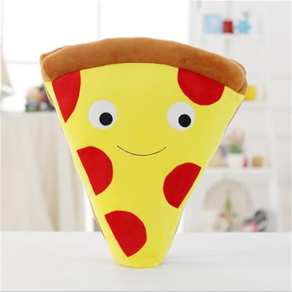ETbotu Soft Funny Plush Toys Creative Simulation Pizza and Fries Plush Pillow Festival Decor Sofa Cushion Birthday Gift Pizza 50cm