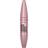 Maybelline Lash Sensational Washable Mascara, Lengthening and Volumizing for a Full Fan Effect, Blackest Black, 1 Count