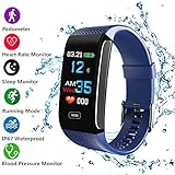 beaulyn 2018 New Updated Fitness Tracker with Pedometer Heart Rate Monitor Calories Burned Smart Bracelet Bluetooth IP67 Waterproof Color Screen for Android iOS Phone Kids Men Women