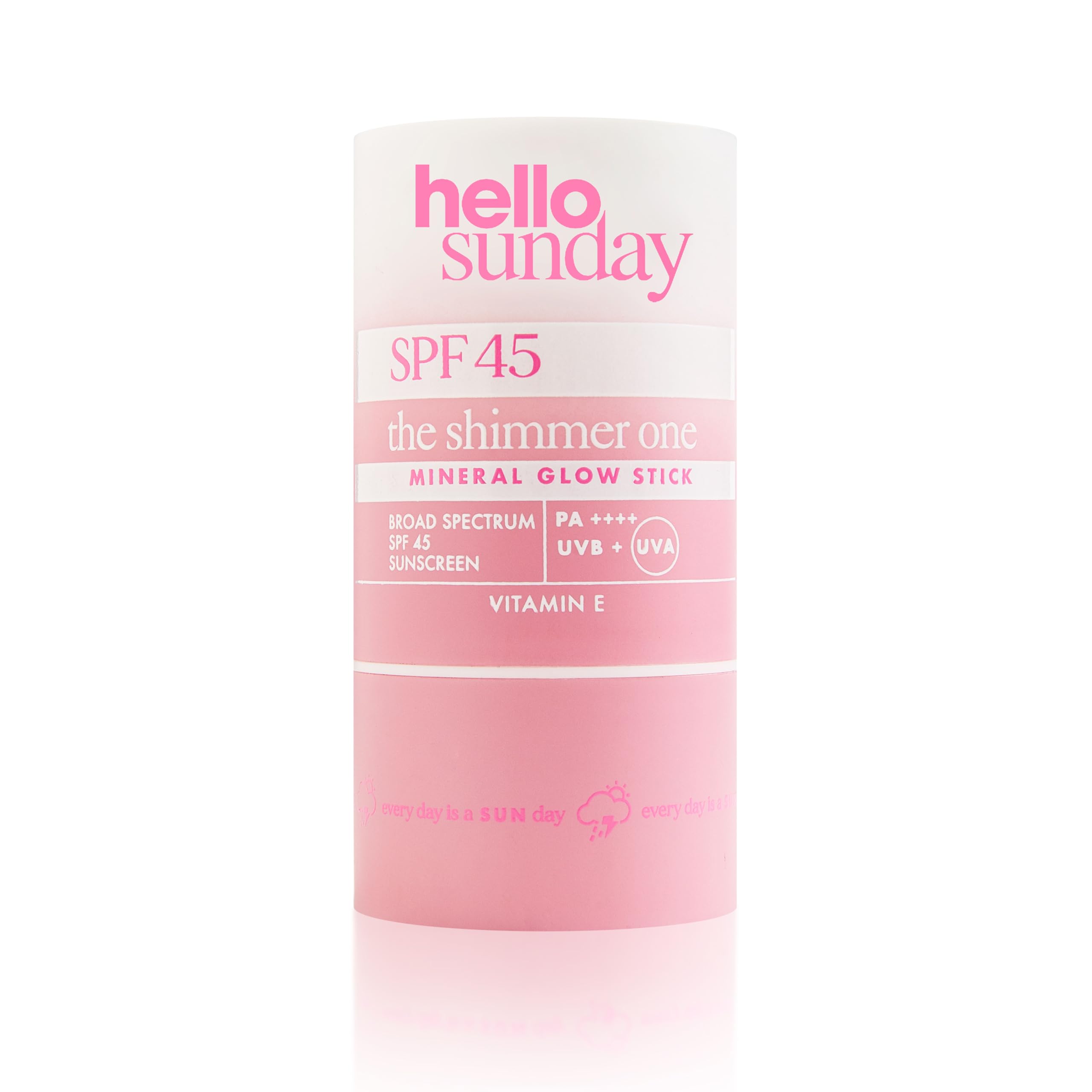 Hello Sunday The Shimmer One 50ml | Mineral Glow Stick SPF 45 | Hydrating Winter SPF & Gifting Essential
