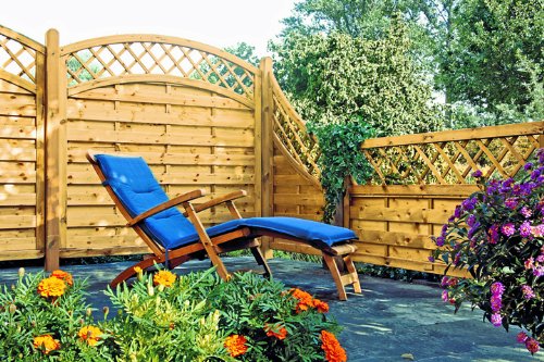 GreenSeason Lamellenzaun London B150 x H180/160 cm. – Bild 3